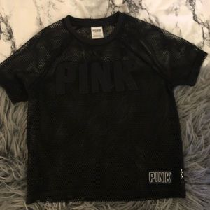 🕶XS PINK BLACK MESH TEE🕶